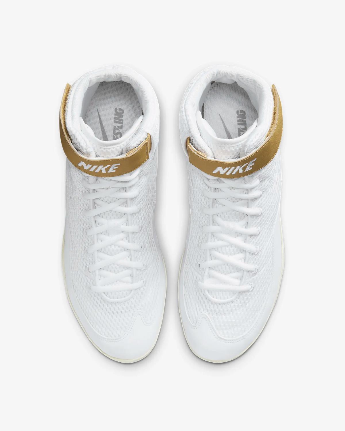 nike white and gold wrestling shoes