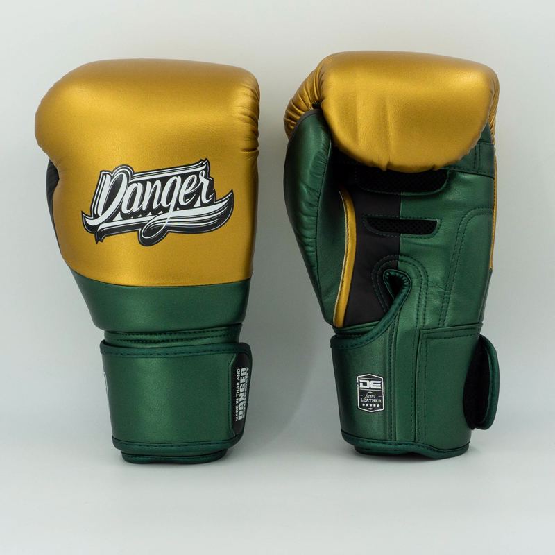 Danger evo Muay Thai Gloves-Gold/green