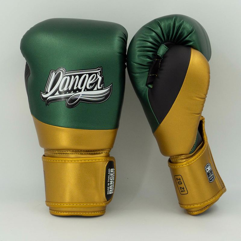 Danger evo Muay Thai Gloves-green/gold