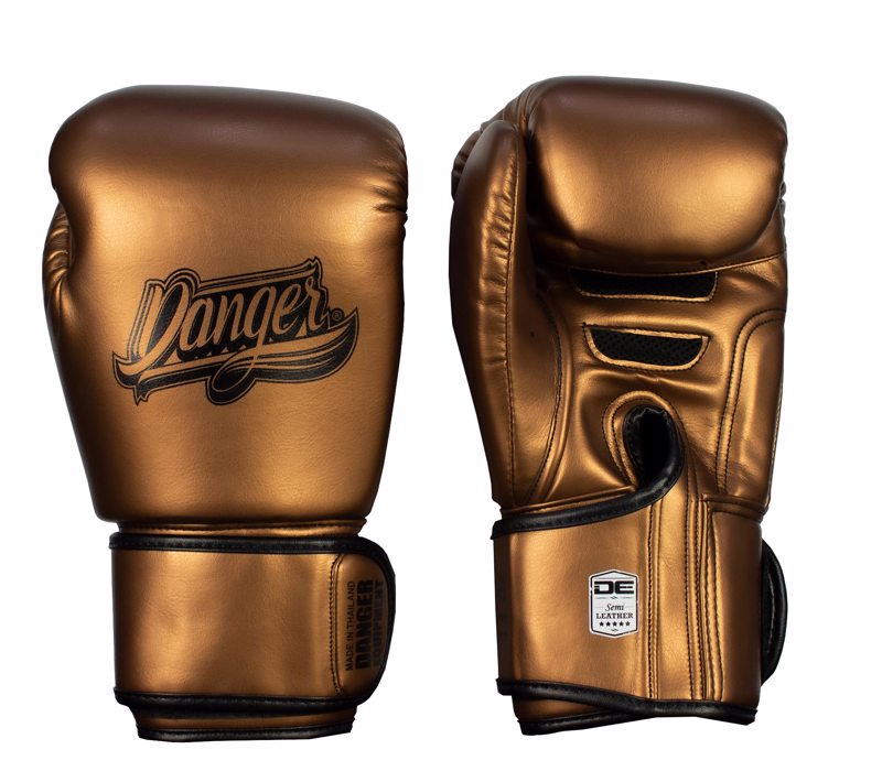 Danger Classic Muay Thai Gloves-Metallic BRonze