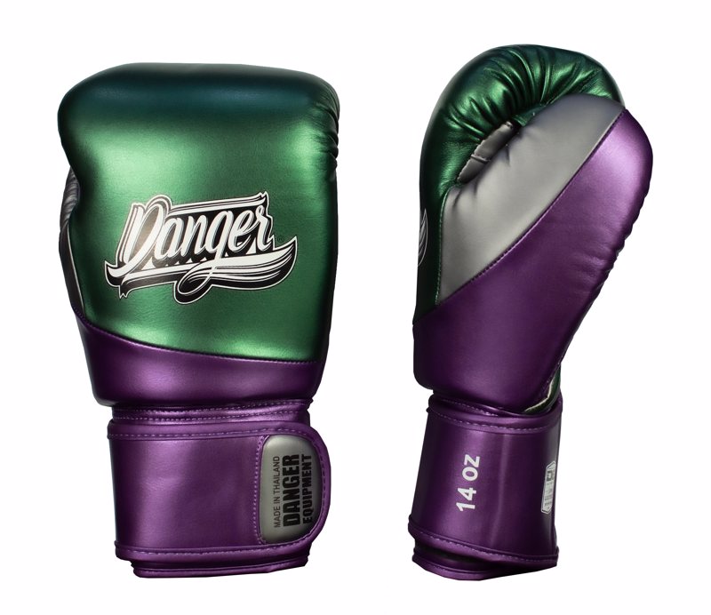 Danger Evolution Boxing Gloves-Metallic Green/Purple