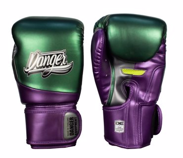 Danger Evolution Boxing Gloves-Metallic Green/Purple