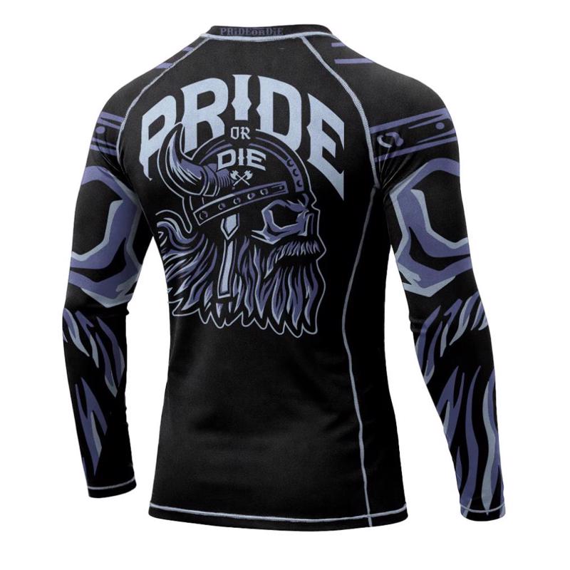 PRIDE OR DIE  brotherhood 2 L/S RASHGUARD - BLACk
