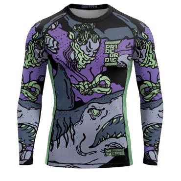 PRIDE OR DIE dangerous water 2 RASHGUARD - BLACk