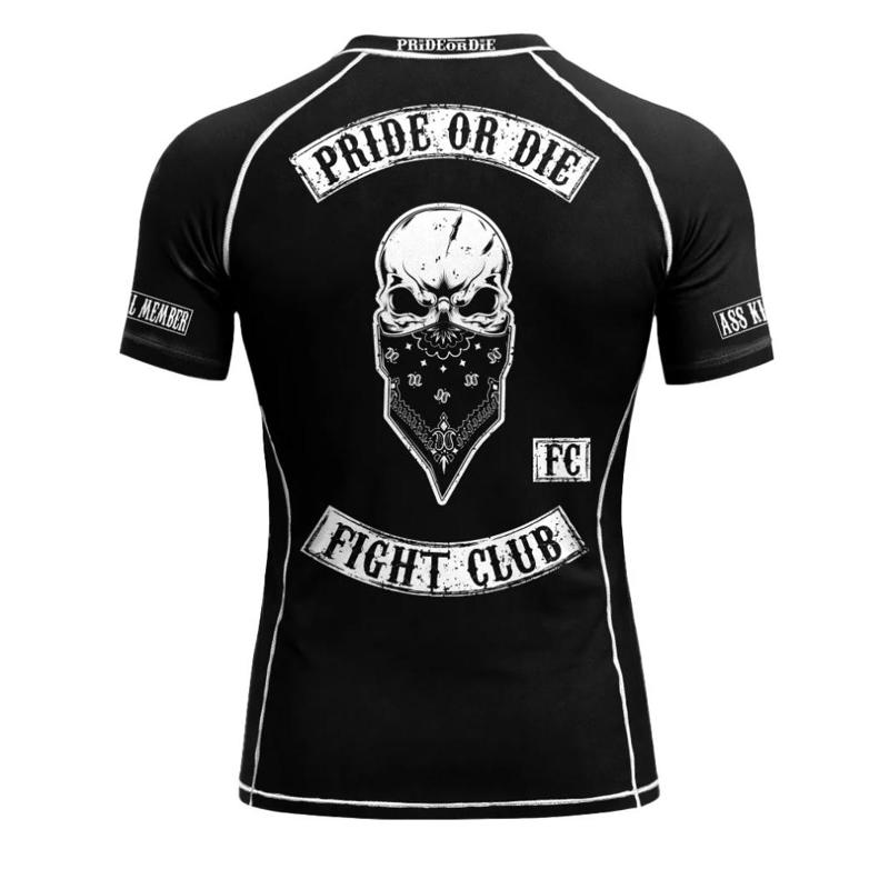 PRIDE OR DIE fight club RASHGUARD - BLACk