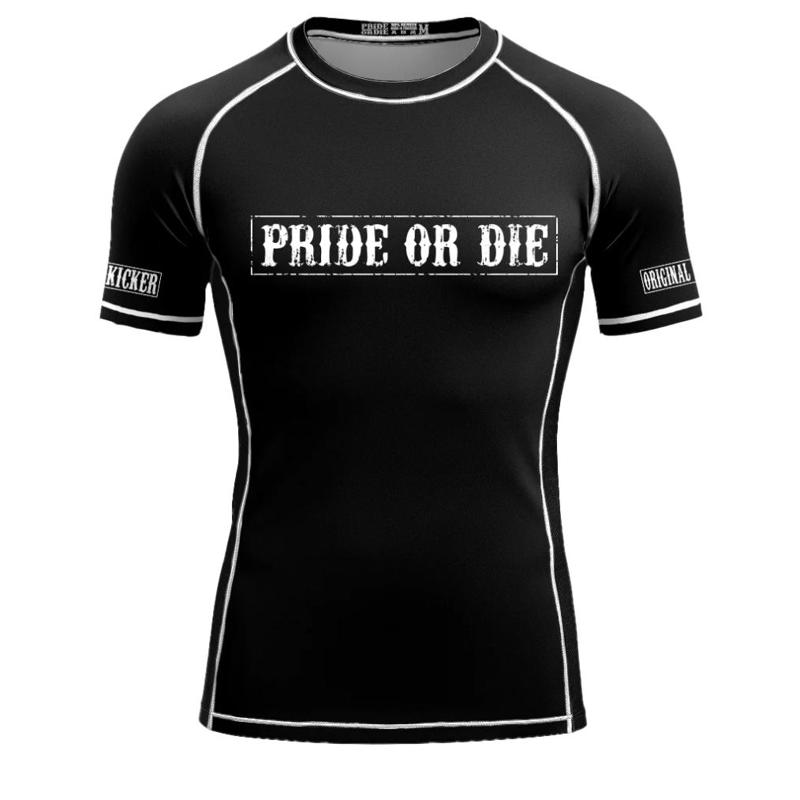 PRIDE OR DIE fight club RASHGUARD - BLACk