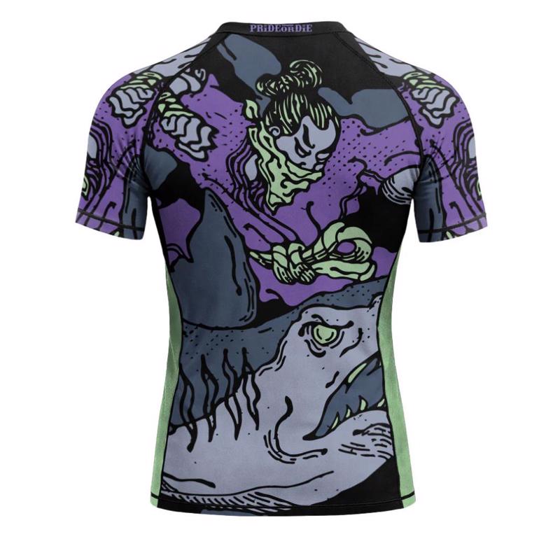PRIDE OR DIE dangerous water 2 RASHGUARD - BLACk