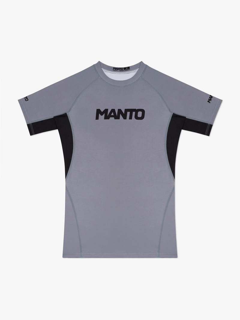 MANTO logo dual RASHGUARD-grey