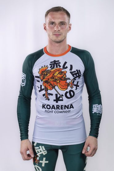 KOARENA Samurai Chicken rashguard - white