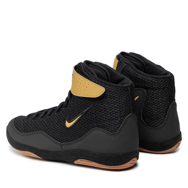 black and gold nike inflict wrestling shoes