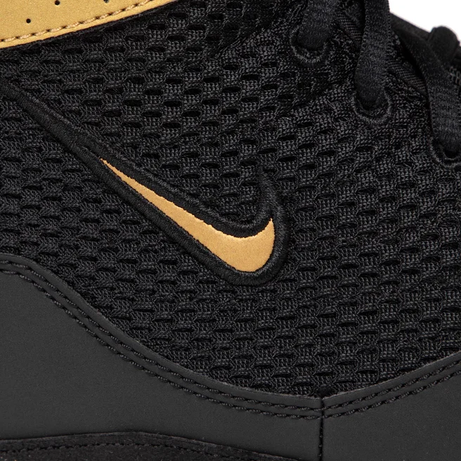 black and gold nike inflict wrestling shoes