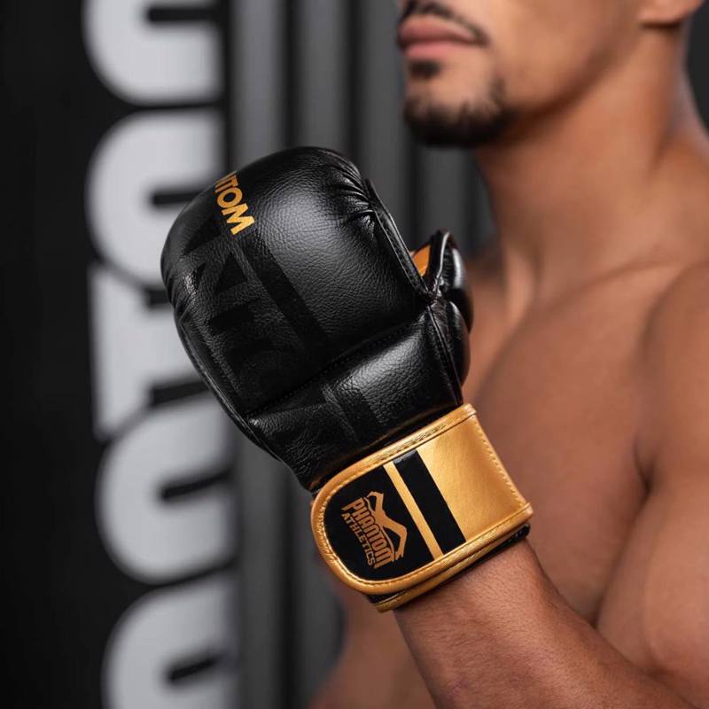 Phantom MMA Sparring Gloves apex - black / gold