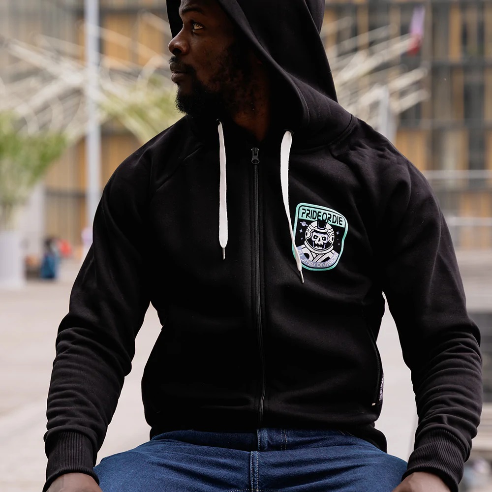 PRIDE OR DIE space force bjj hoodie -black - MMATeam.gr