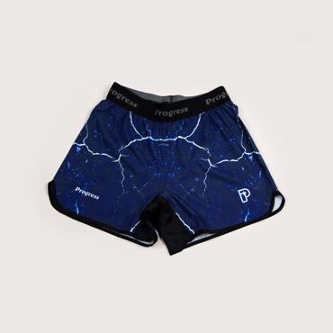 PROGRESS JIU JITSU marble SHORTS - BLUE