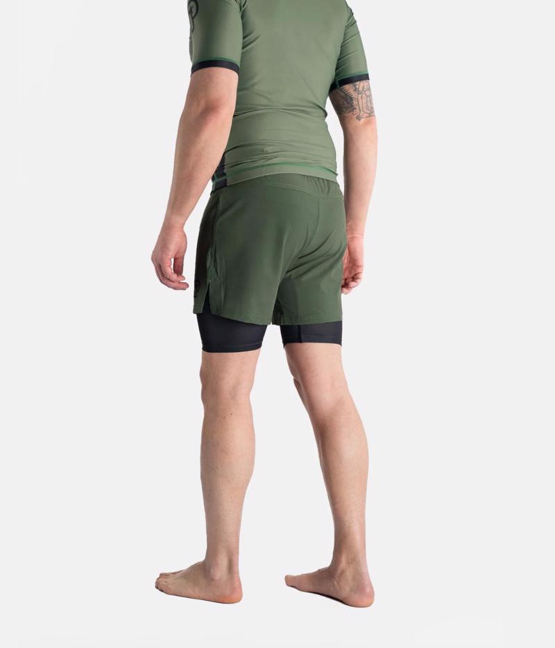 PROGRESS Hybrid academy grappling shorts - khaki