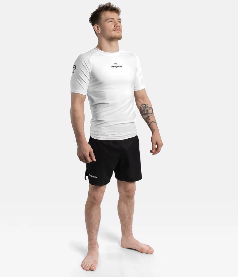 PROGRESS Academy v2 S/S Rashguard- White