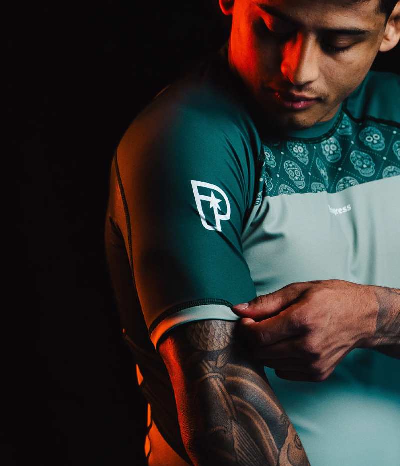 PROGRESS calavera rashguard - green