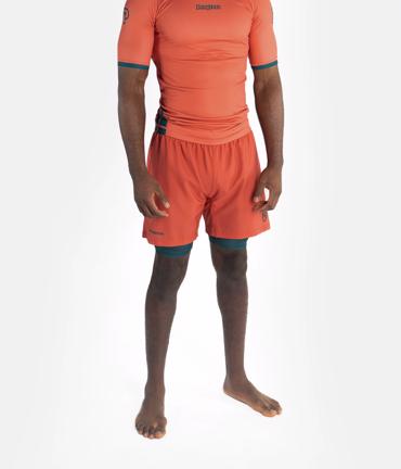 PROGRESS Hybrid academy grappling shorts -peach sunset