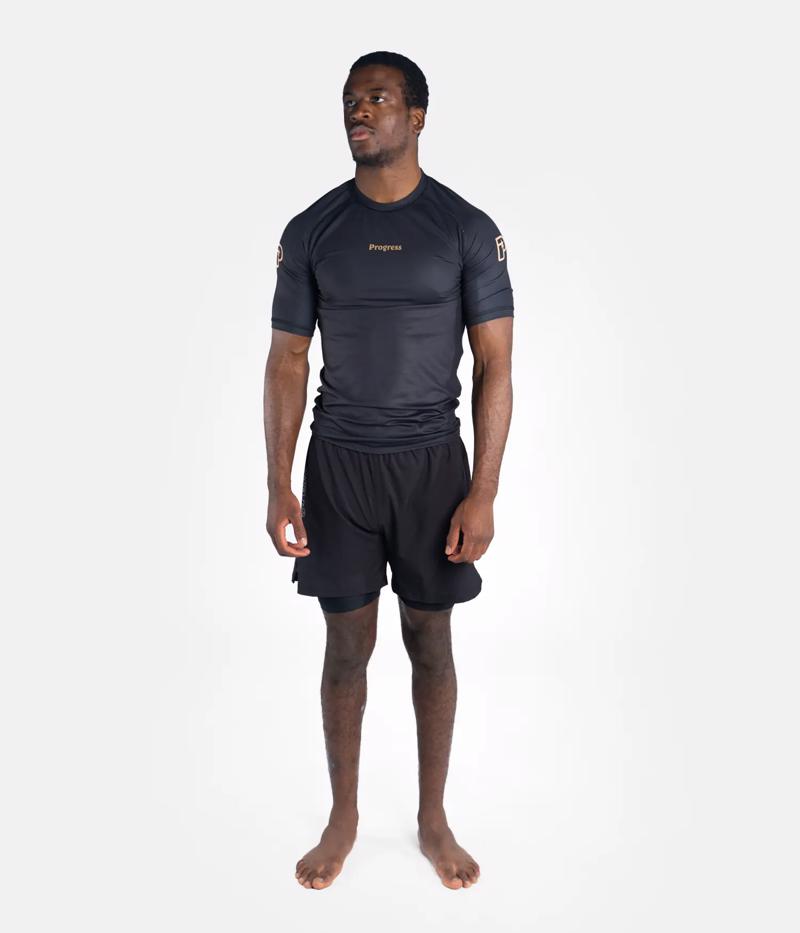 PROGRESS eagle rashguard - black