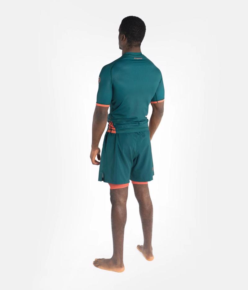 PROGRESS academy rashguard - deep forrest green