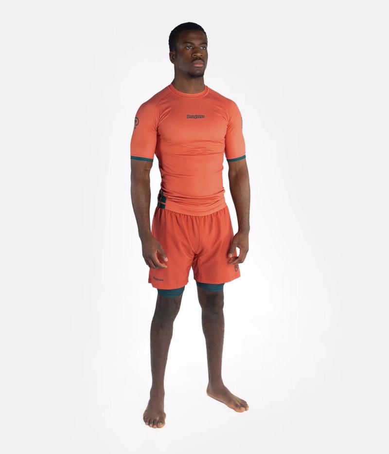 PROGRESS academy rashguard - peach sunset