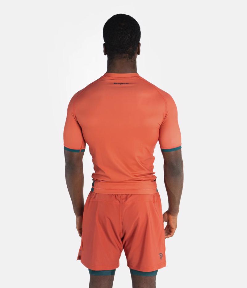 PROGRESS academy rashguard - peach sunset