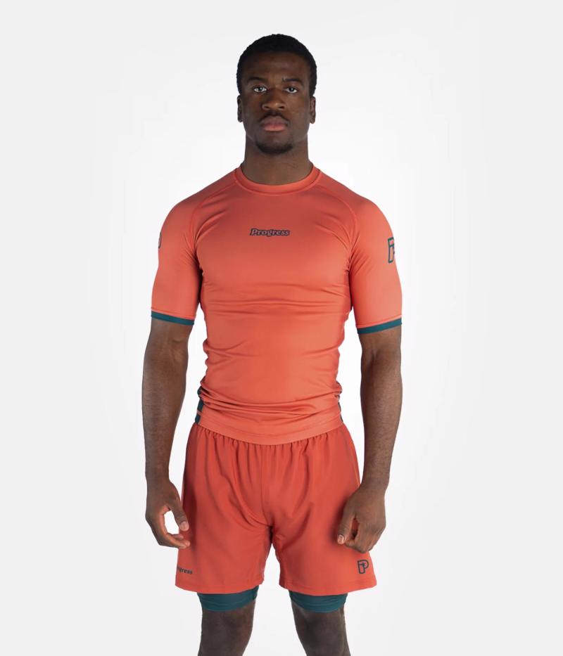 PROGRESS academy rashguard - peach sunset