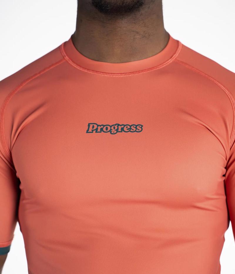 PROGRESS academy rashguard - peach sunset