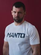 MANTO METAL LOGOtype tshirt- WHITE