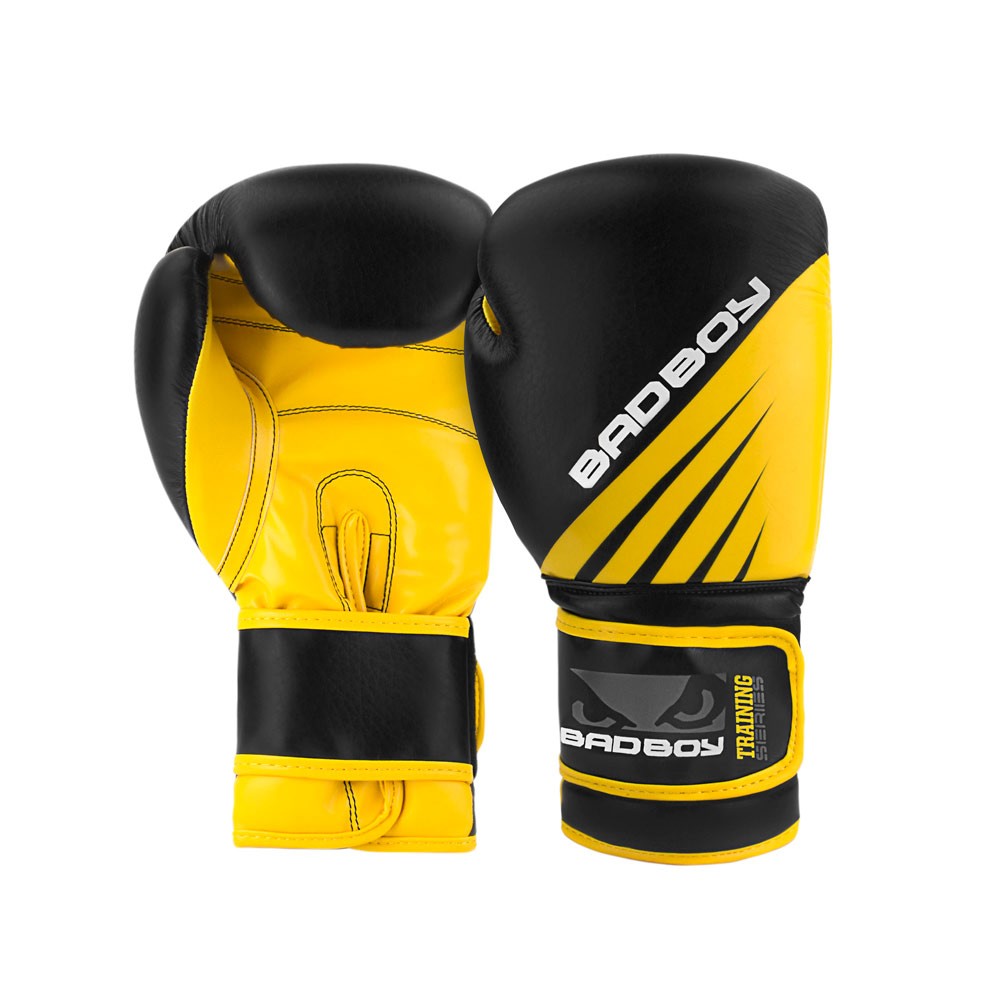 black and yellow boxing gloves