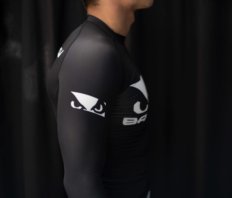 Men's Bad Boy Rashguard - Short Sleeves - Black/White