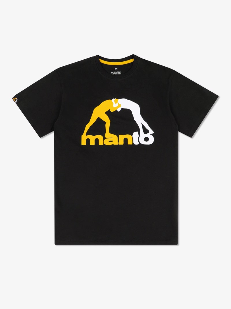 MANTO logo classic t-shirt -black