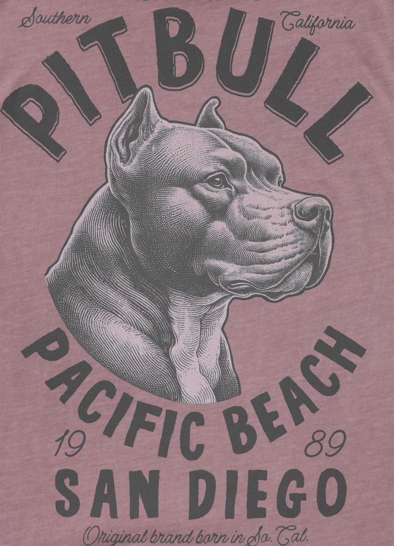 Pitbull Sports Denim Washed Raw PACIFIC -burgundy