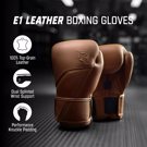 Hayabusa E1 Leather Boxing Gloves-brown