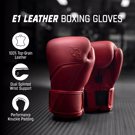 Hayabusa E1 Leather Boxing Gloves-canyon red