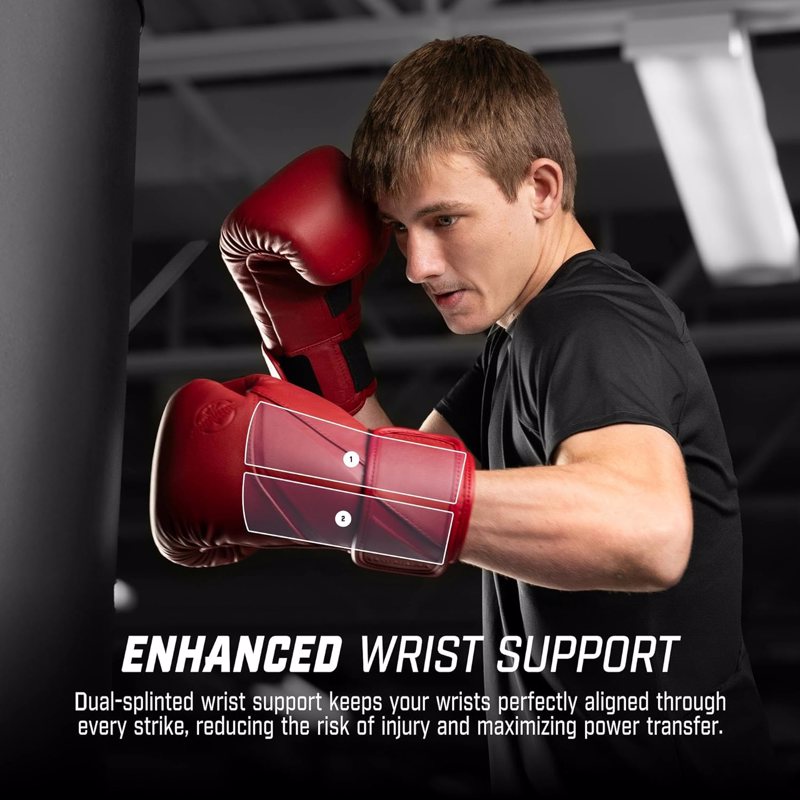 Hayabusa E1 Leather Boxing Gloves-canyon red