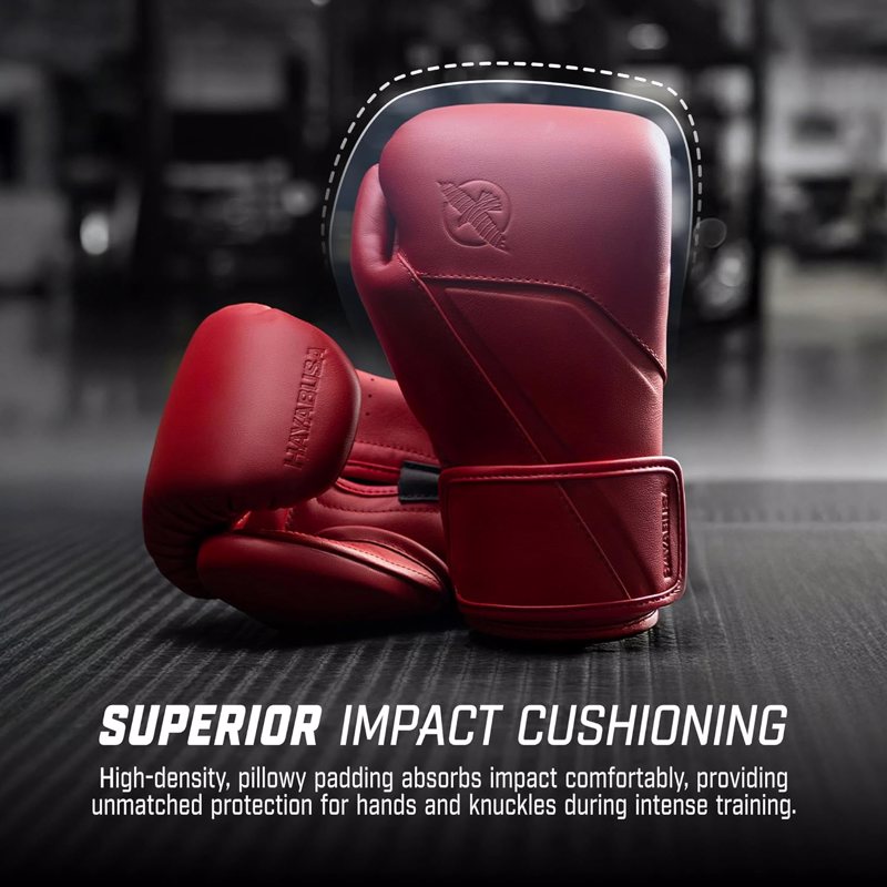 Hayabusa E1 Leather Boxing Gloves-canyon red