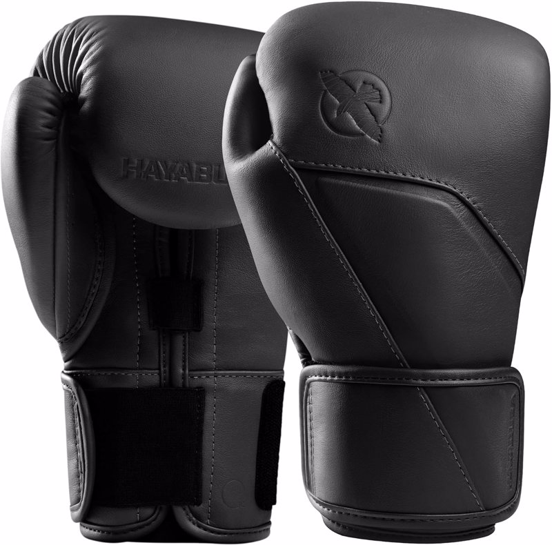 Hayabusa E1 Leather Boxing Gloves-onyx black