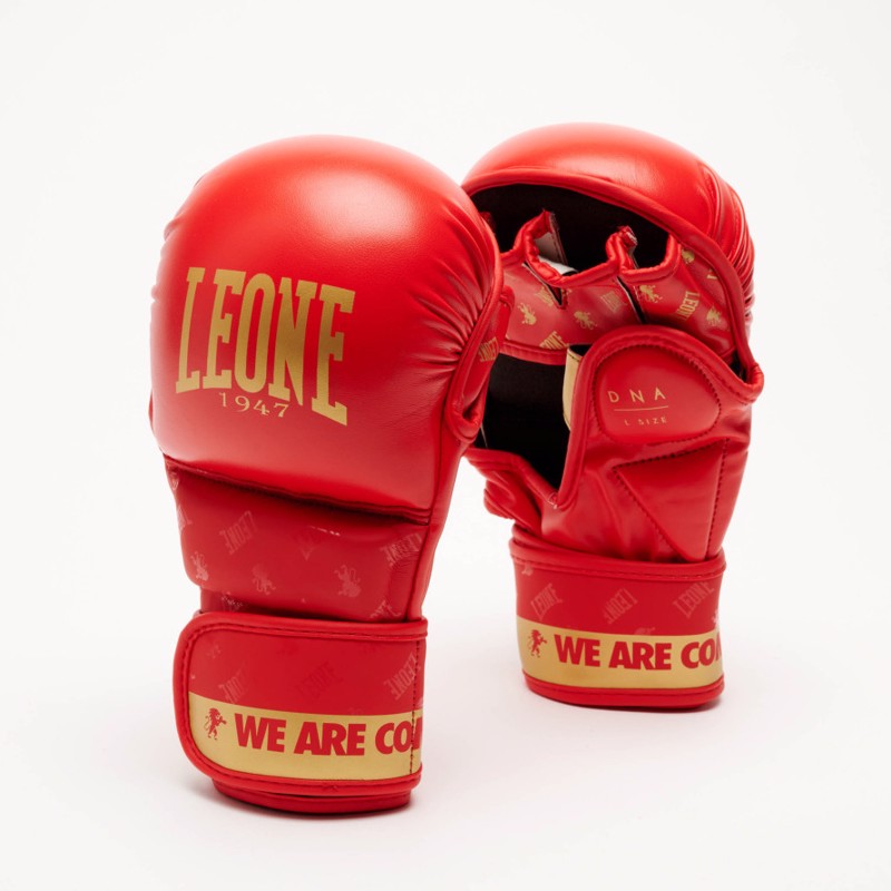 LEONE MMA GLOVES DNA-red