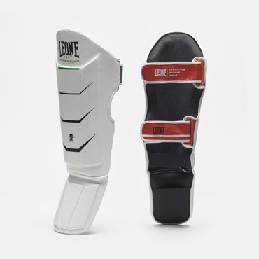 LEONE revo performance shinguards - white