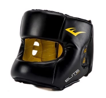 Fox-Fight Protection de tête avec Grille métallique pour la Protection du  Visage. Headguard en Cuir véritable avec Bouchon de tête MMA, Boxe