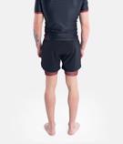 PROGRESS Hybrid academy grappling shorts - black/maroon