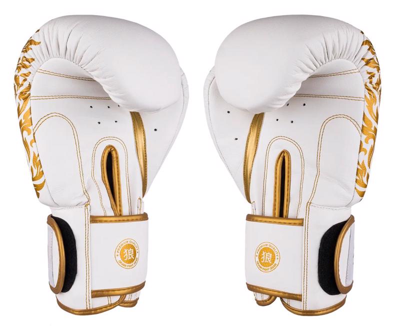 OKAMI Hanuman Muay Thai GLOVES -white/gold