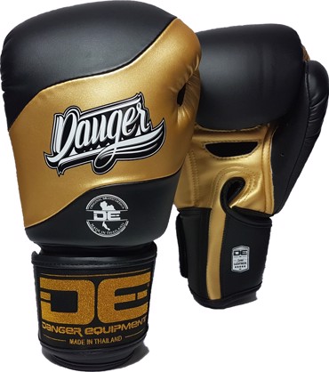 Danger EVOLUTION BOXING GLOVES-Black/Gold/Black V2