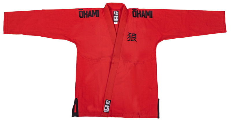 OKAMI BJJ Gi kanji NextGen - red