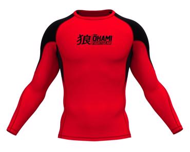 Okami KEII L/s rashguard -red