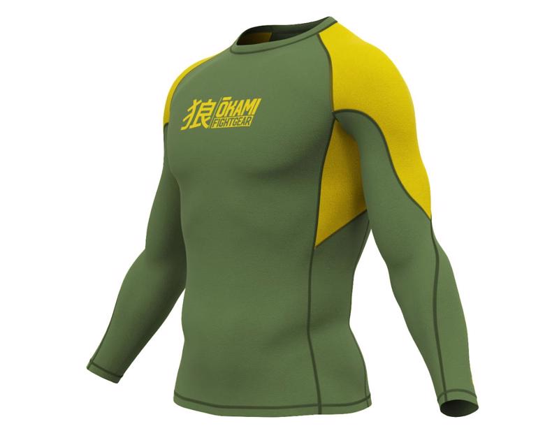 Okami KEII L/s rashguard -green