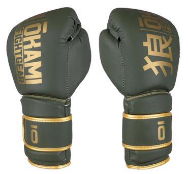 OKAMI competitor v2 BOXING GLOVES -olive/gold