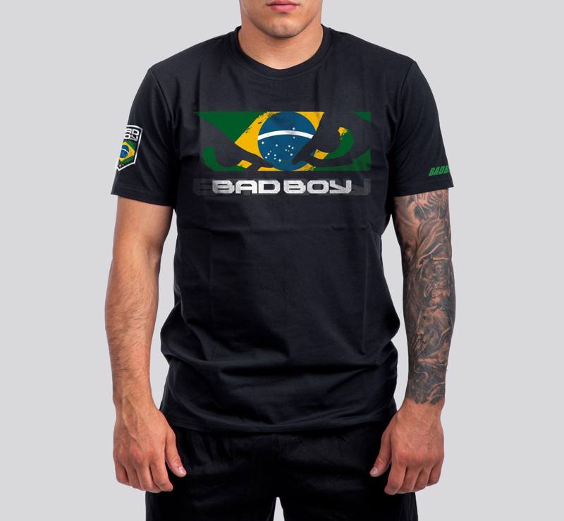 BAD BOY brazilian flag t-shirt - black